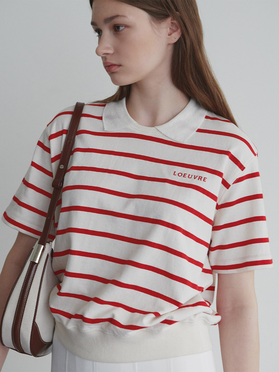 Knit-Collar Stripe Summer Sweatshirt SW4ME705_2color